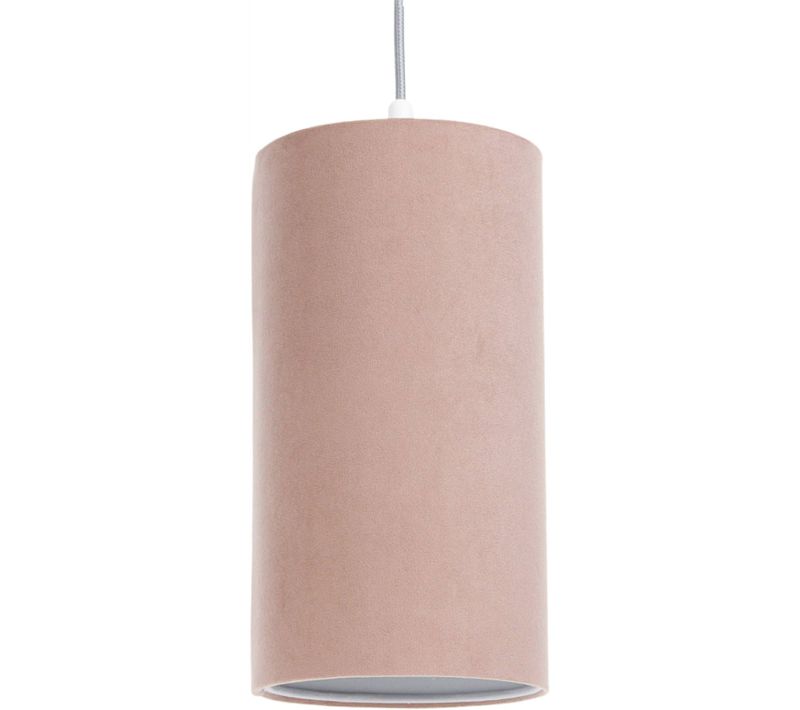 Suspension Chambre Enfant Tissu Naturel Rose Poudré Ajustable D. 15 Cm - H20 Cm Rose
