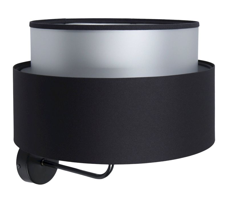 Applique Murale Satin Noir Et Argent Effet Lumineux élégant