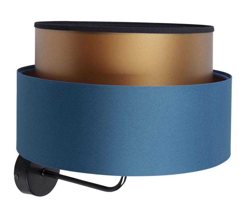 Applique Murale Élégante Bleu Nuit Effet Cuivre Lumineux