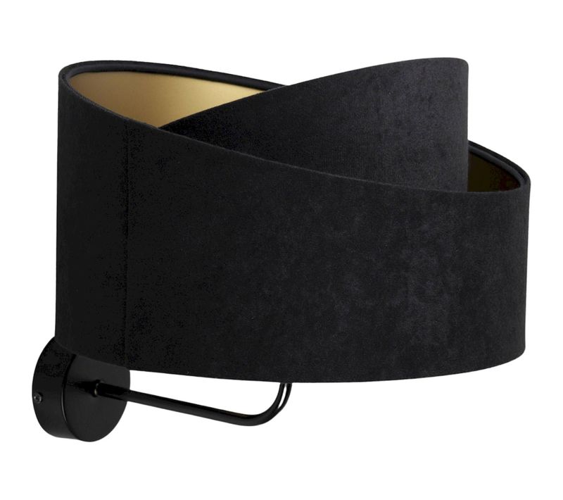 Applique Velours Dorée Design Moderne LED Compatible Ambiance Cosy