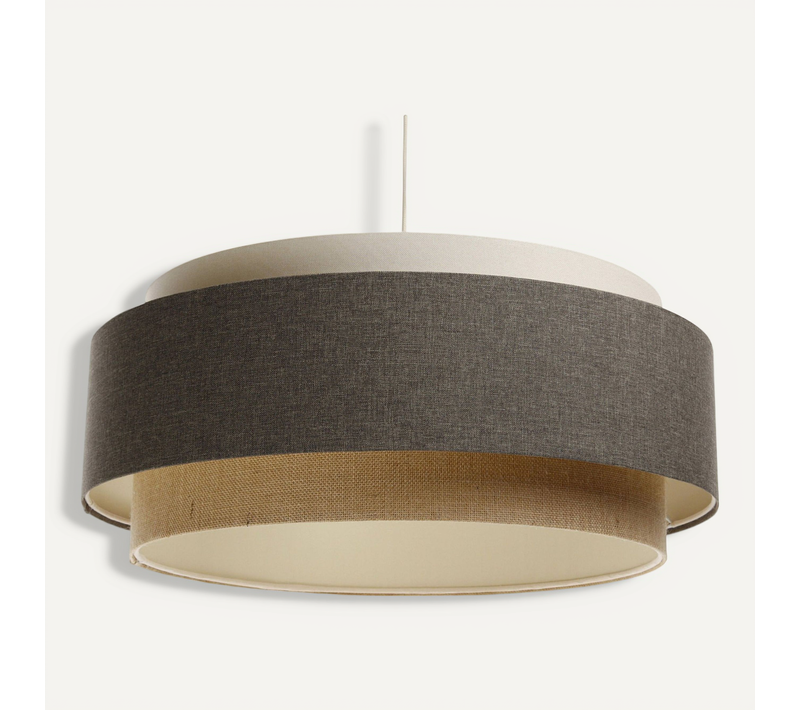 Suspension Boho élégant En Tissu Crème Pour Salon Ou Chambre