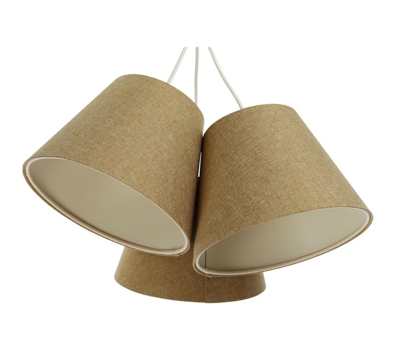 Suspension Boho élégant Tissu Crème Ajustable Ambiance Chaleureuse
