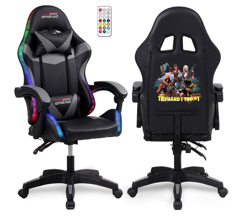 Fauteuil Gamer Ams-900-led-top1- Serigraphie "top 1" - Eclairage LED 366 Effets - Télécommande
