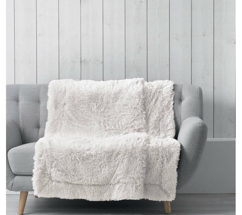 Plaid Couverture Imitation Fourrure Marilou Naturel