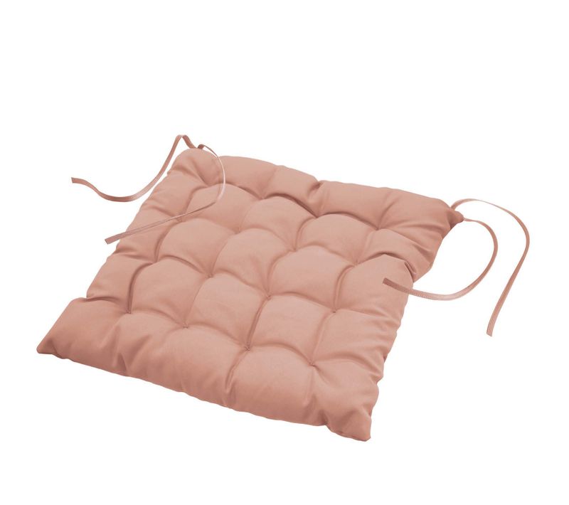 Coussin De Chaise Assise Matelassé 40 X 40 Cm Rose Poudre