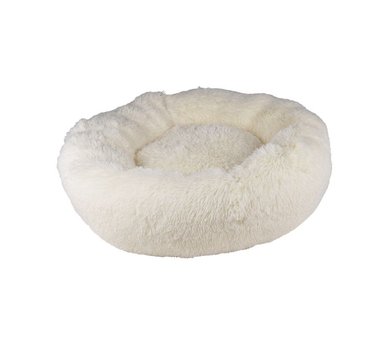 Coussin Rond Chat Ou Chien Relax Ecru