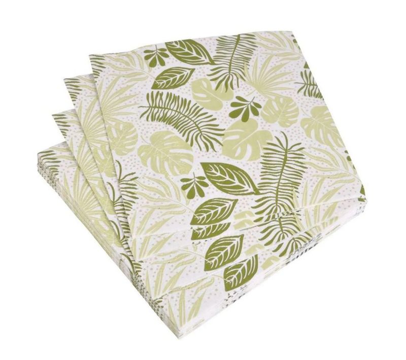 Lot De 20 Serviettes En Papier Feuilles