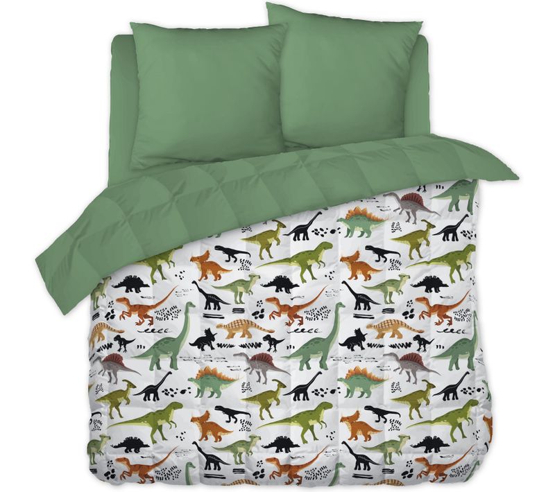 Couette Imprimee 220 X 240 Cm Dinosaure