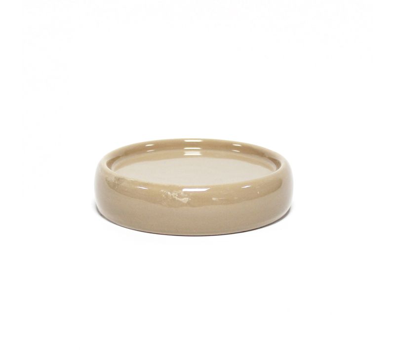 Porte Savon En Ceramique 3.5 X 10 Cm Bulleas Taupe