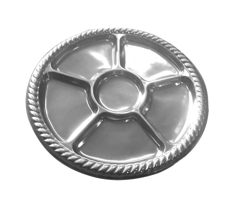 Set De 2 Plateaux De 6 Compartiments 30 Cm Argent