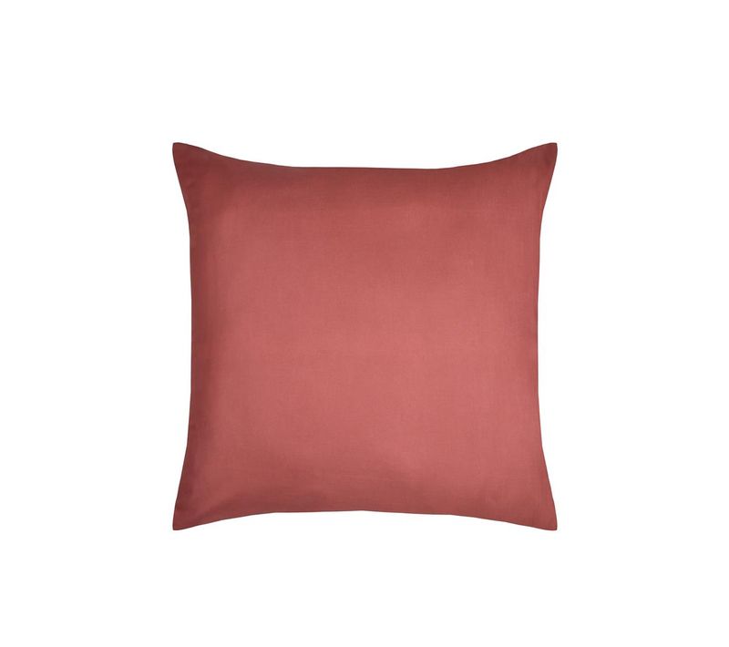 1 Taie D'oreiller Coton Uni 63 X 63 Cm Edens Rouge