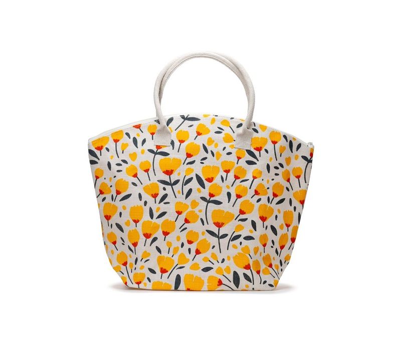 Sac De Plage Jute 41 X 53 Cm Bouton D Or