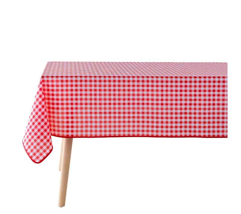 Nappe Rectangle 150 X 240 Cm Vichy Rouge