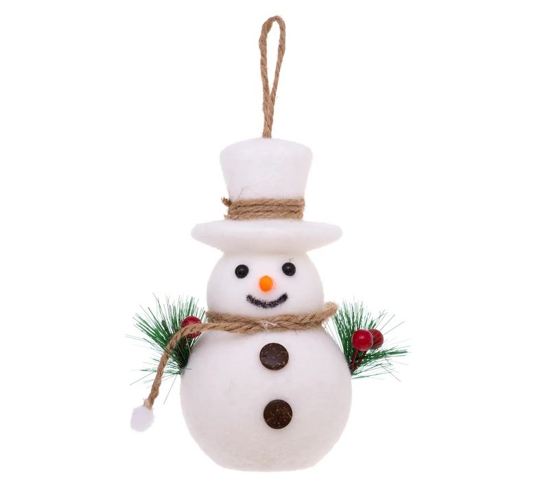 Bonhomme De Neige Boule De Sapin De Noel