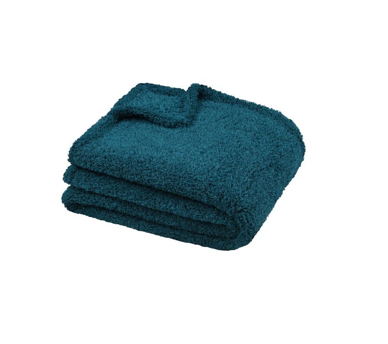 Plaid 130 X 160 Cm Montreal Bleu Petrole