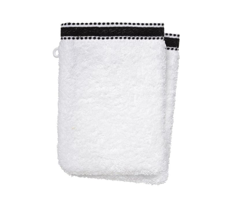 Lot De 2 Gants De Toilette 15 X 21 Cm Joia Blanc
