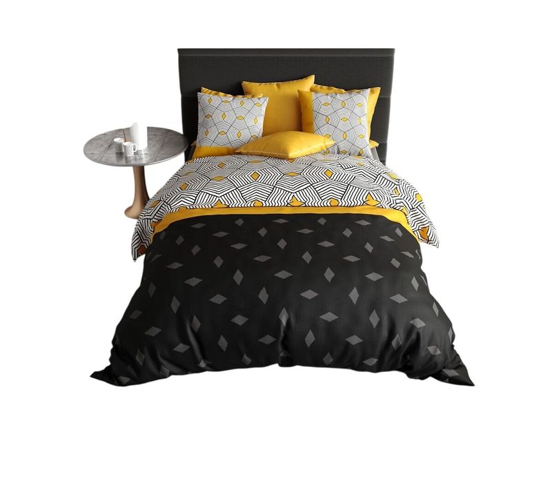 Housse Couette + 2 Taies 220 X 240 Cm Geometrique Faro