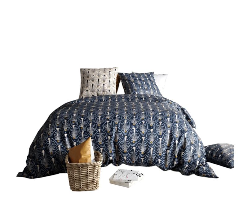 Housse Couette + 2 Taies 240 X 260 Cm Plumes De Paon