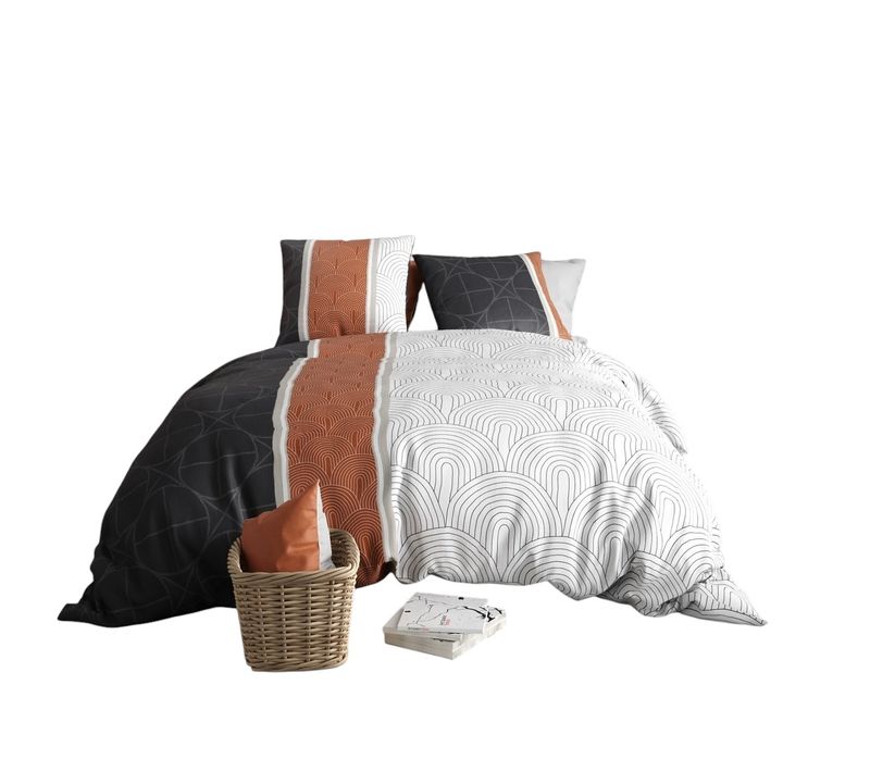 Housse Couette + 2 Taies 240 X 260 Cm Art Deco Ekinose