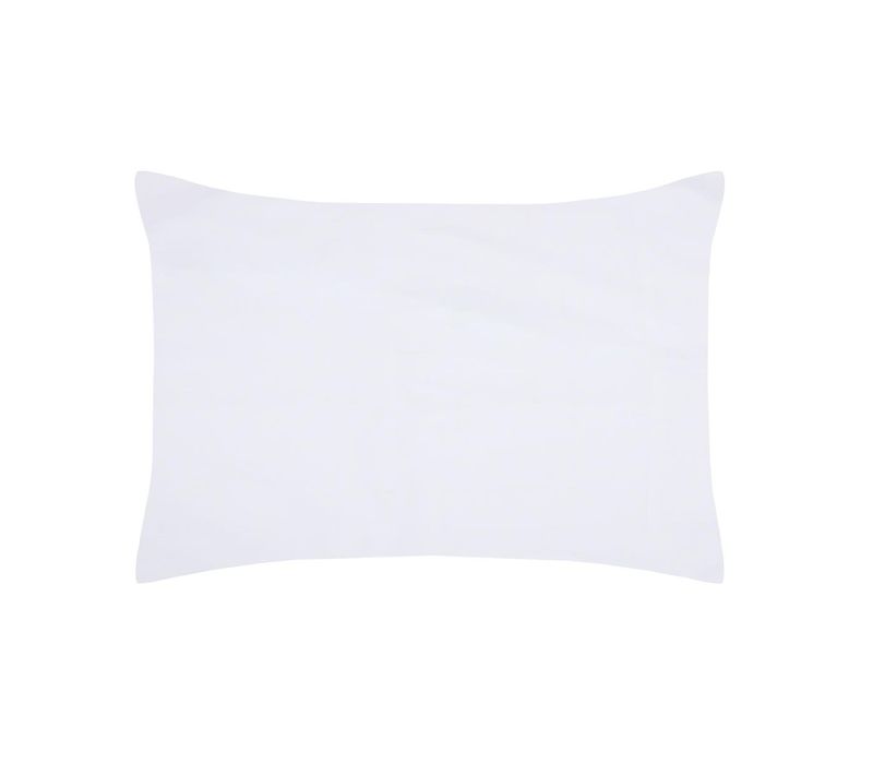 1 Taie D'oreiller Percale De Coton Uni 50 X 70 Cm Elysee Blanc