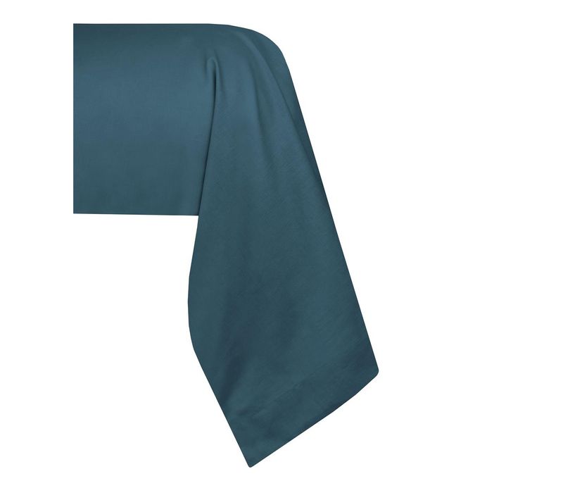 1 Taie De Traversin Percale De Coton Uni 45 X 185 Cm Elysee Pétrole