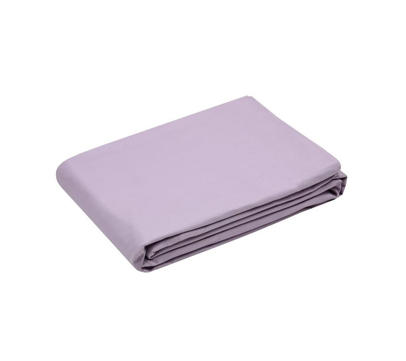 Housse De Couette En Percale De Coton Uni 140 X 200 Cm Elysée Violet