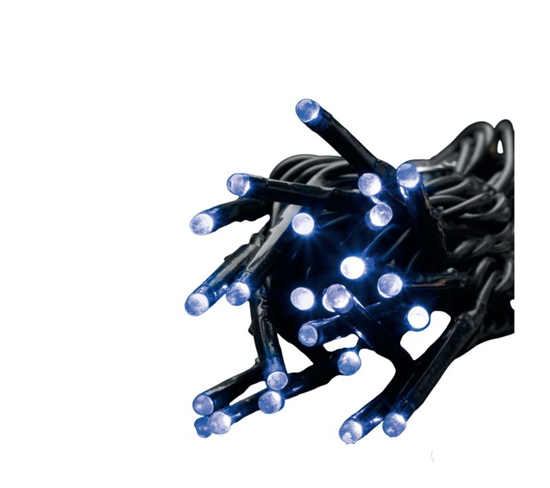 Guirlande Exterieur 180 LED Bleu 20m Fil Noir