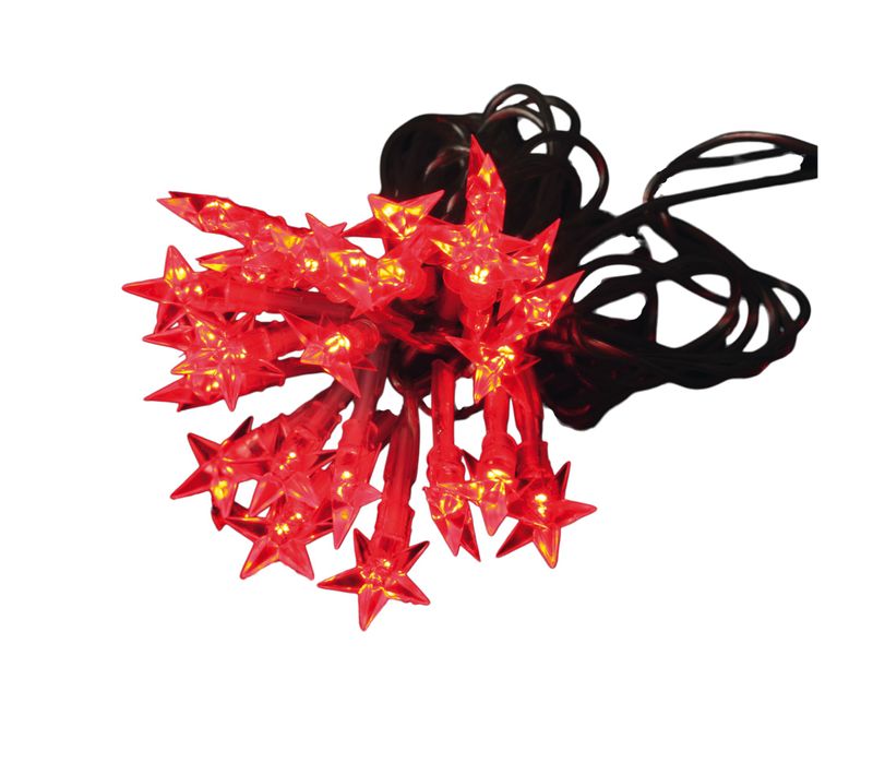 Guirlande Lumineuse Étoiles Souples 60 LED Rouge 5 M 8 Fonctions