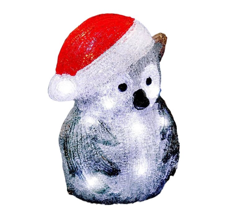 Hibou Lumineux 20 LED Décoration Extérieure/intérieure 24 Cm