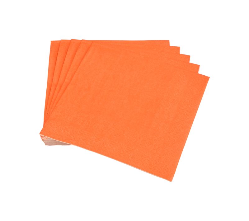 20 Serviettes En Papier 33 X 33 Cm Tendance Uni Terracotta