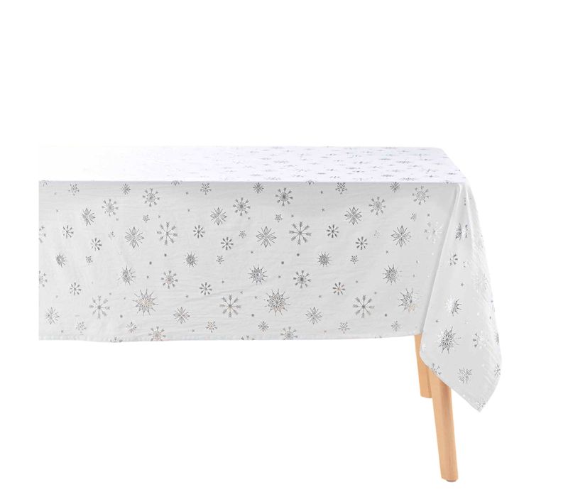 Nappe Collection Astre Métallisée 140 X 240 Cm Argent