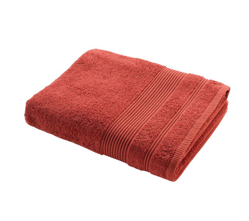 Serviette Ou Drap De Bain En Coton 90 X 150 Cm Tendresse Terracotta