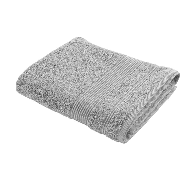 Serviette Ou Drap De Bain En Coton 90 X 150 Cm Tendresse Gris Perle