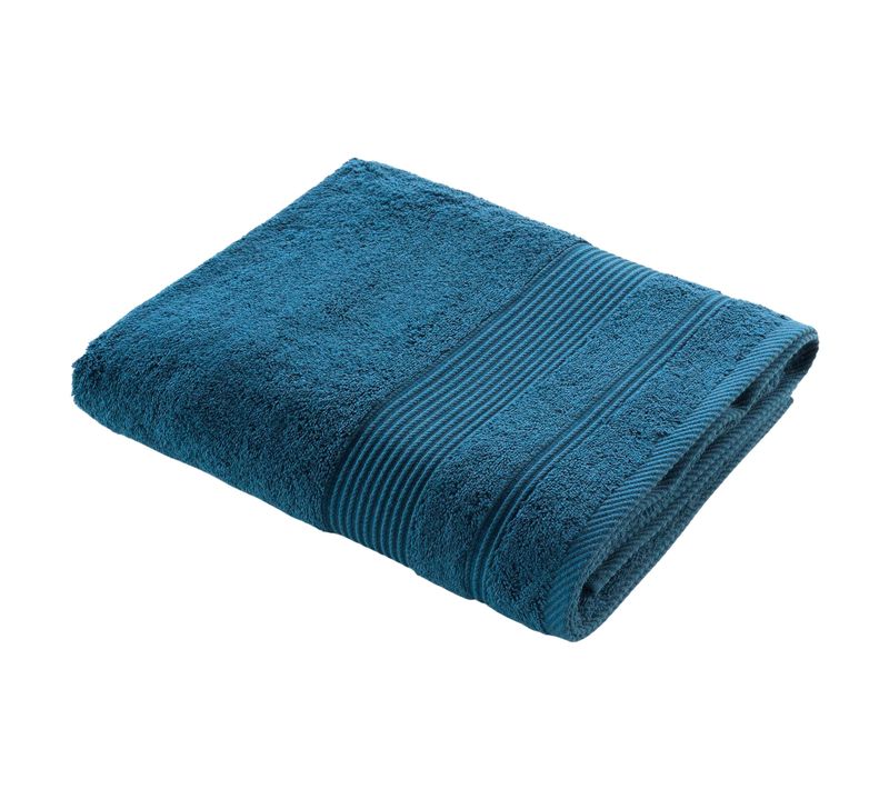 Serviette Ou Drap De Bain En Coton 90 X 150 Cm Tendresse Bleu Saphir