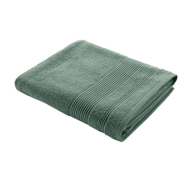 Serviette Ou Drap De Bain En Coton 90 X 150 Cm Tendresse Vert Cèdre