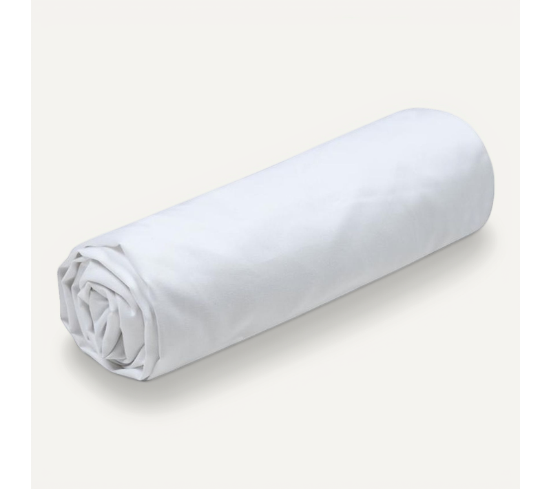 Drap Housse Percale De Coton 90 X 190 Cm Blanc