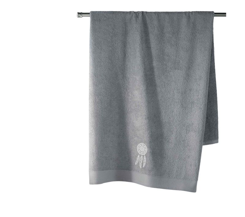 Serviette De Toilette 90 X 150 Cm Attrape Reves Gris