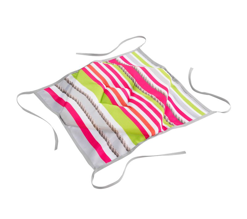 Coussin Galette De Chaise 36 X 36 Cm Matelot Rose