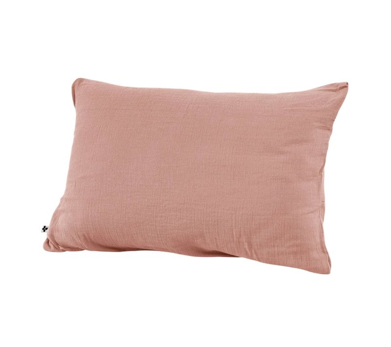 Taie D'oreiller En Gaze De Coton 50 X 70 Cm Gaia Pêche