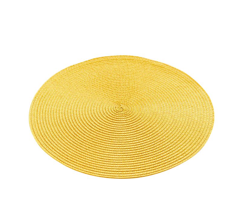 Set De Table Rond Design Zebulon Jaune