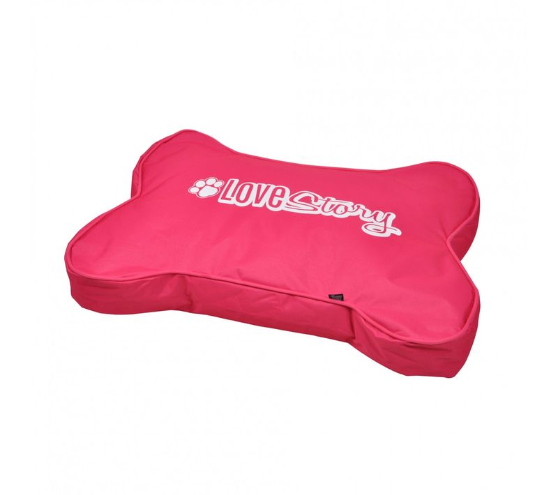 Coussin Déhoussable Pour Chien En Forme D'os 100 X 70 X 15 Cm Rose