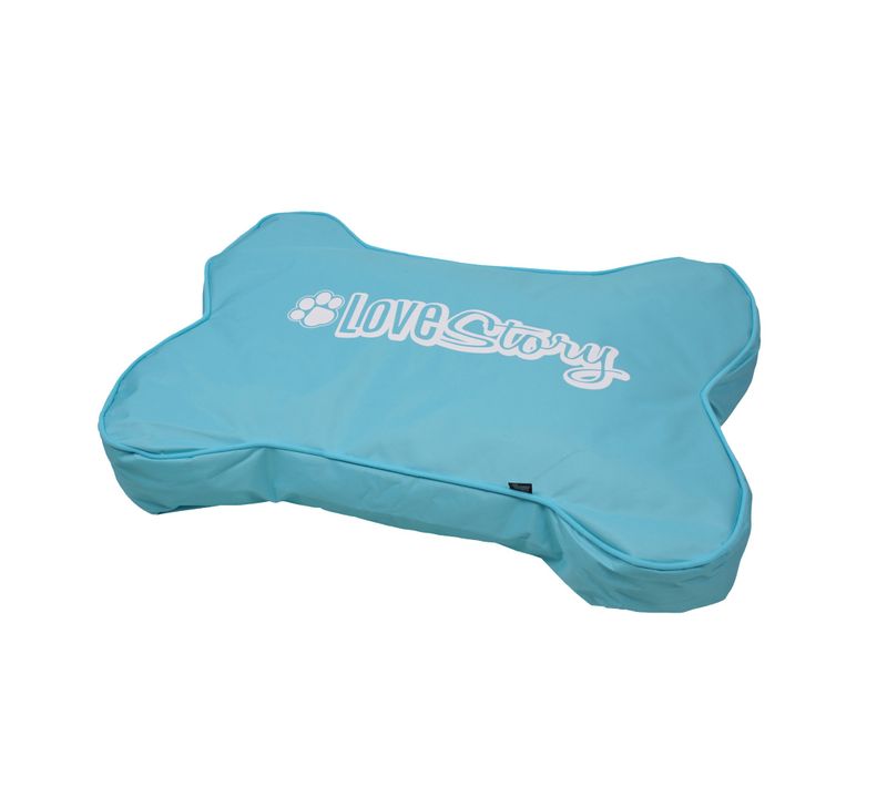 Coussin Déhoussable Pour Chien En Forme D'os 100 X 70 X 15 Cm Bleu