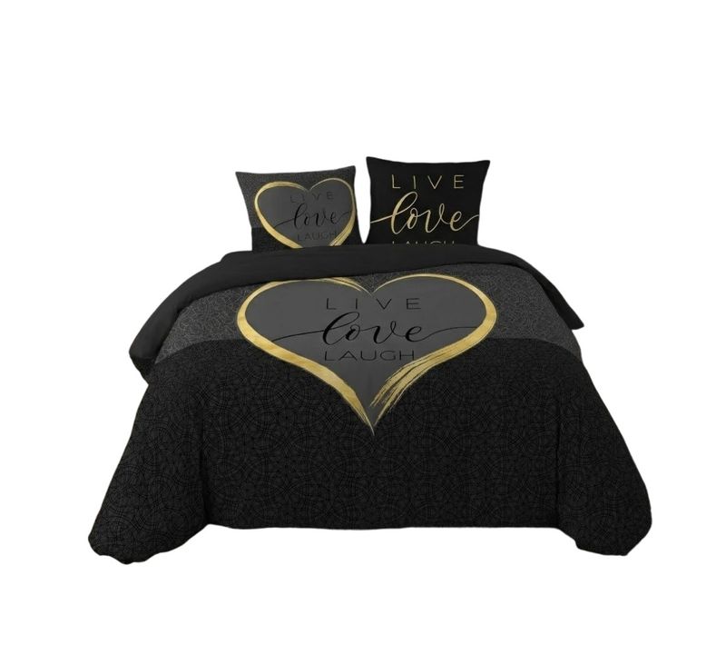 Parure De Lit 220 X 240 Cm Live And Love