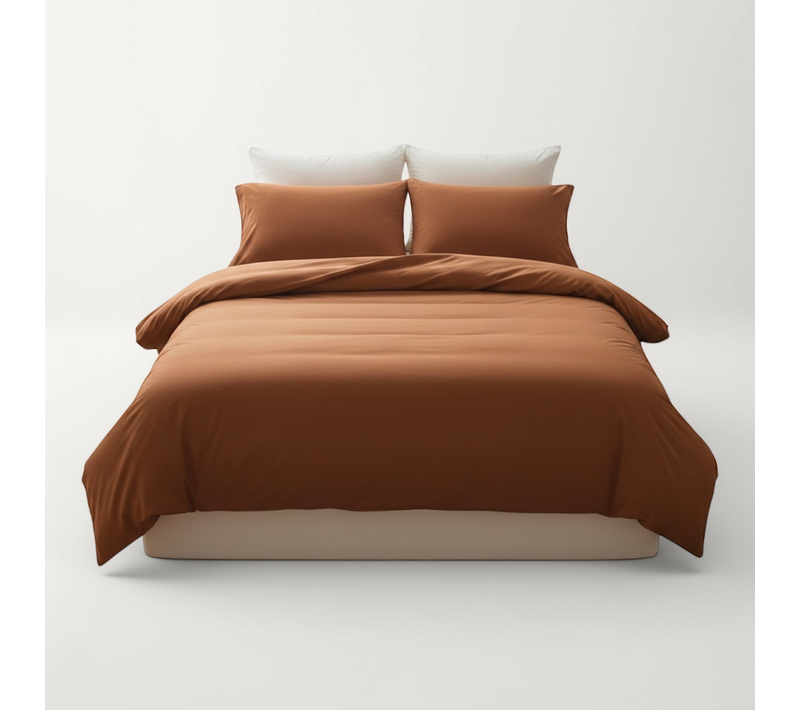 Housse De Couette En Coton Contemporain Uni