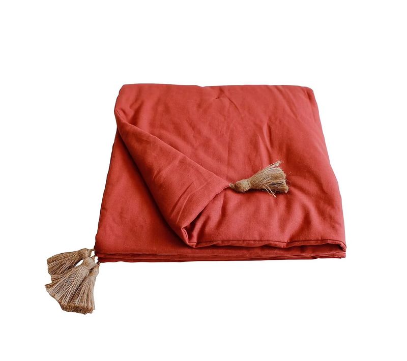 Edredon Bout De Lit En Coton 90 X 190 Cm Cocon Terracotta