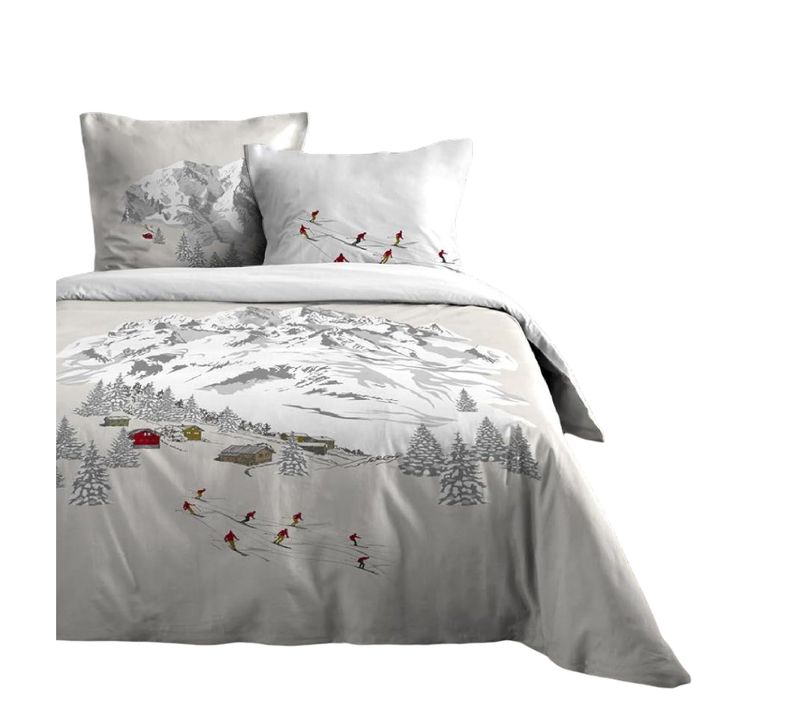 Parure De Lit En Percale De Coton 240 X 260 Cm Station Meribel