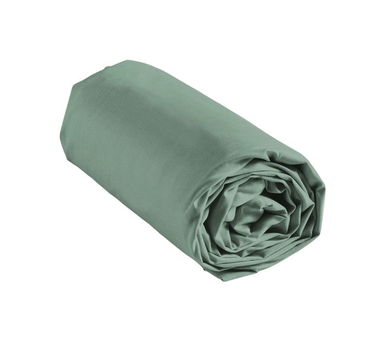 Drap Housse En Coton 90 X 190 Cm Line Sauge