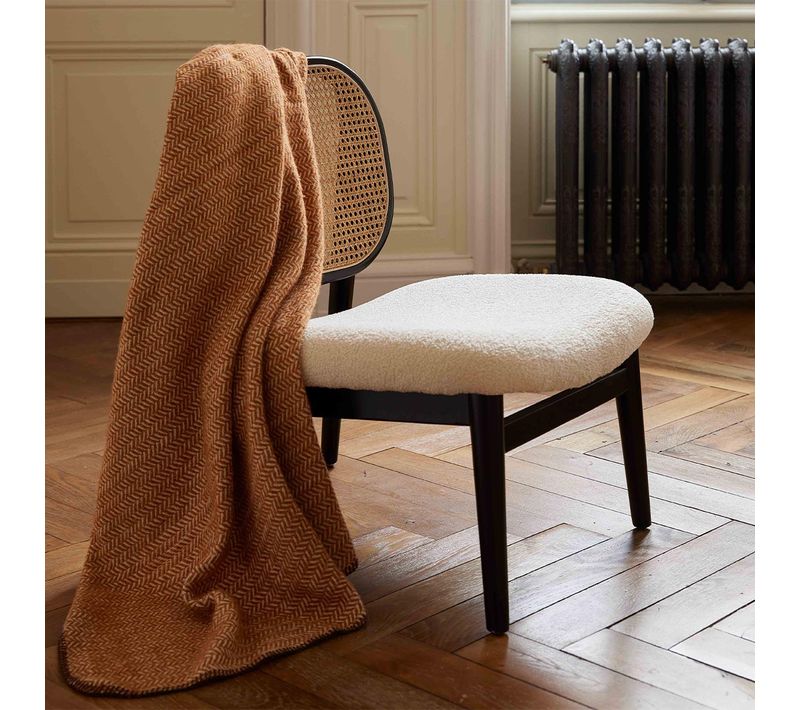 Plaid Uzes Terre Brûlée 120 X 180 Cm Marron