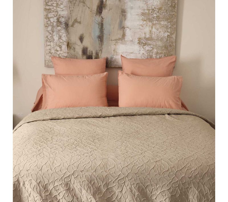 Dessus De Lit Charente Lin 180 X 250 Cm Beige