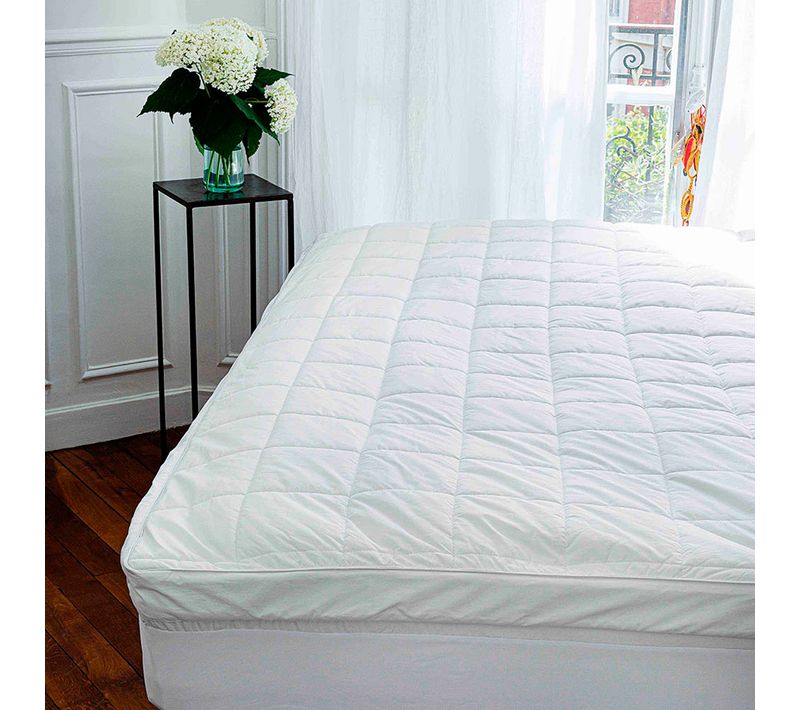 Surmatelas Microfibre Percale 160 X 200 Cm Blanc